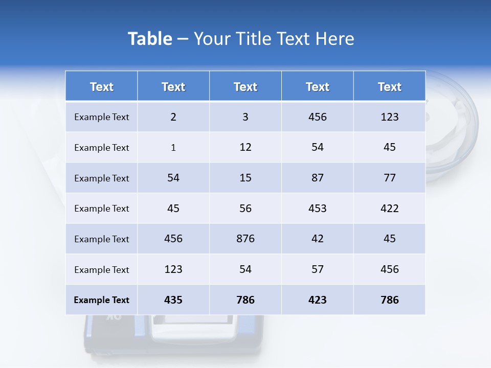 A Blue Camera Sitting On Top Of A White Table PowerPoint Template