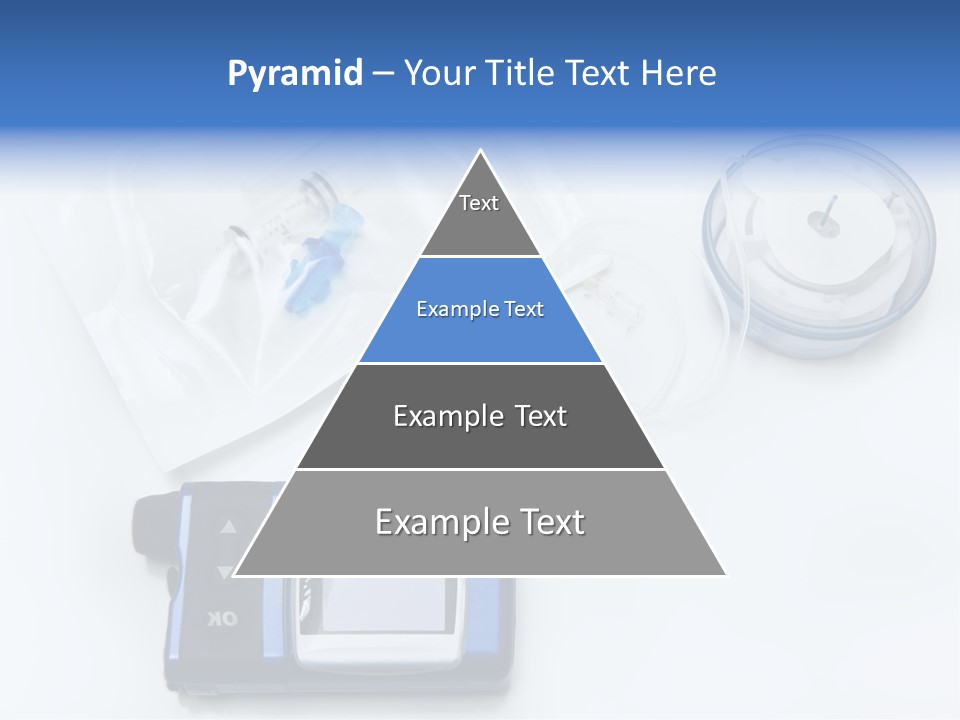 A Blue Camera Sitting On Top Of A White Table PowerPoint Template