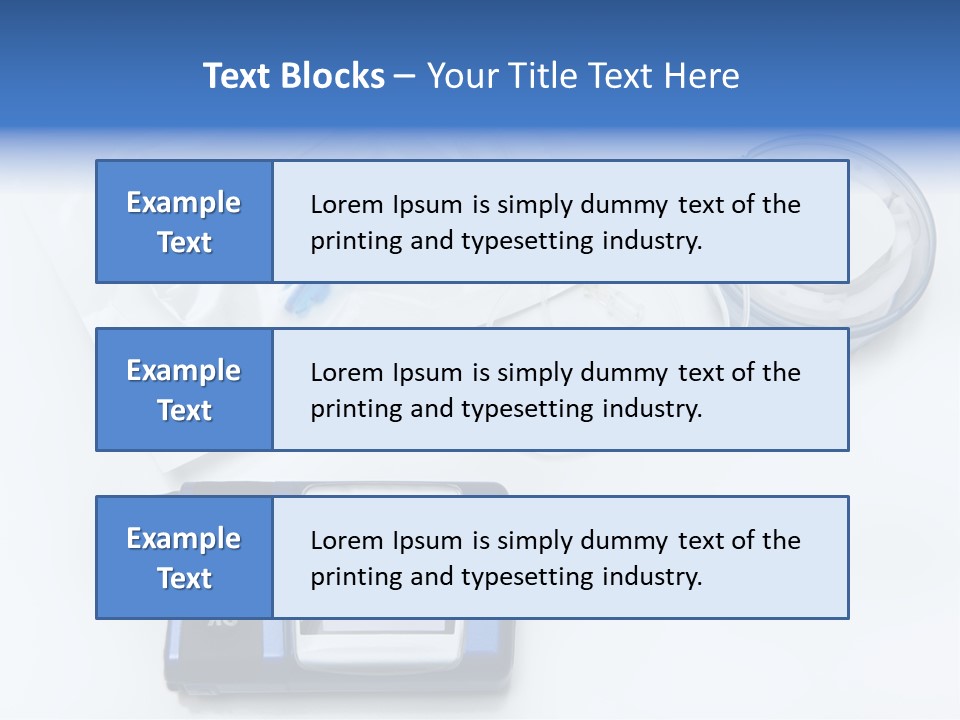 A Blue Camera Sitting On Top Of A White Table PowerPoint Template