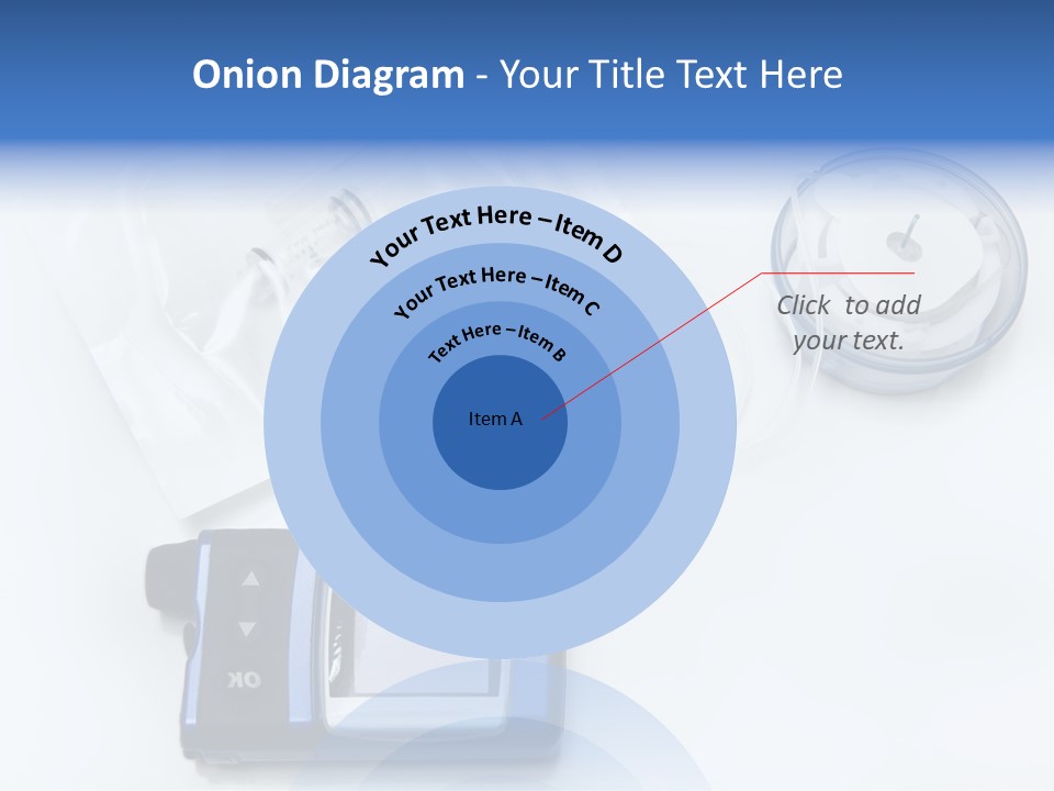 A Blue Camera Sitting On Top Of A White Table PowerPoint Template
