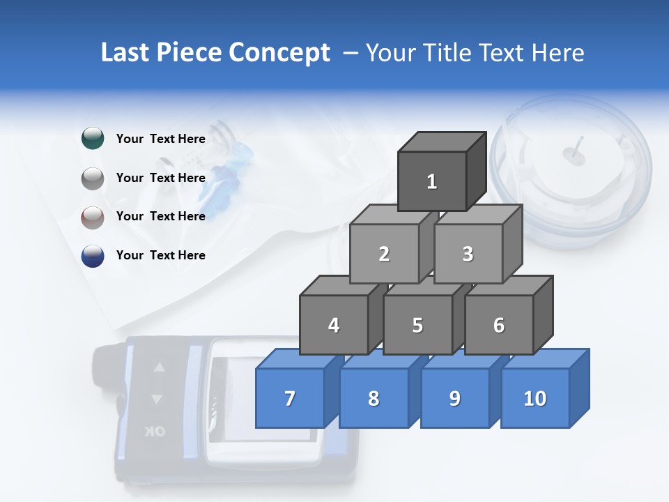 A Blue Camera Sitting On Top Of A White Table PowerPoint Template