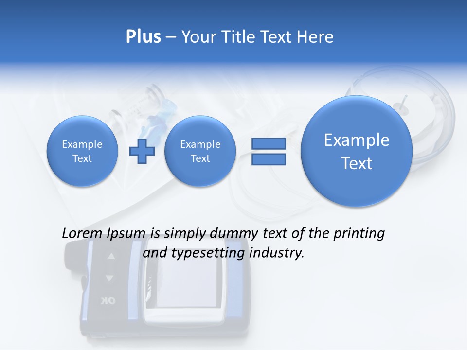 A Blue Camera Sitting On Top Of A White Table PowerPoint Template