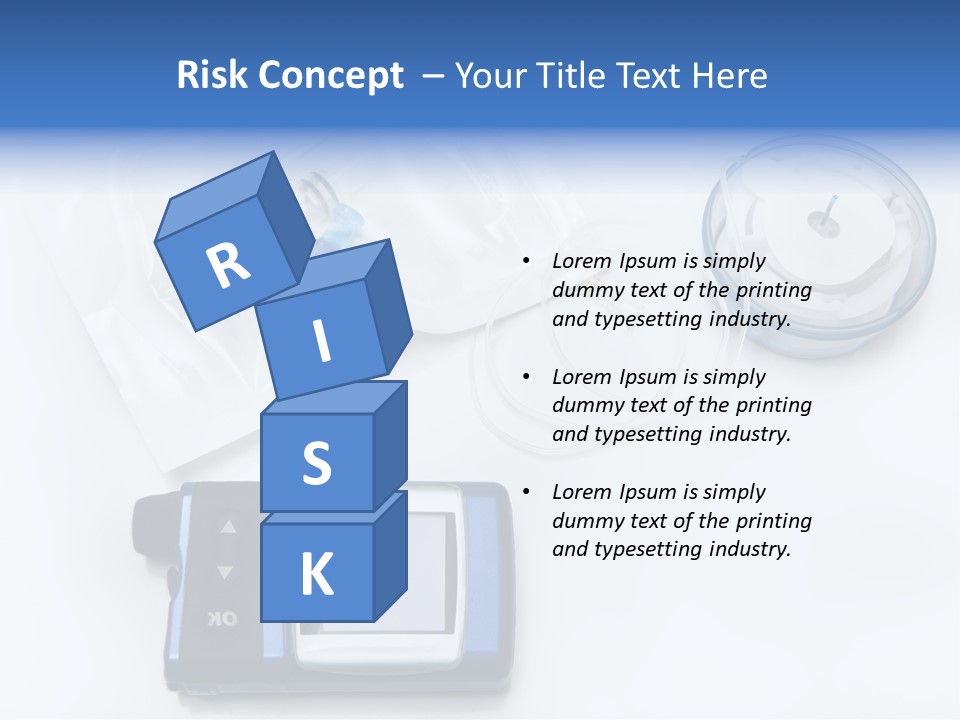 A Blue Camera Sitting On Top Of A White Table PowerPoint Template