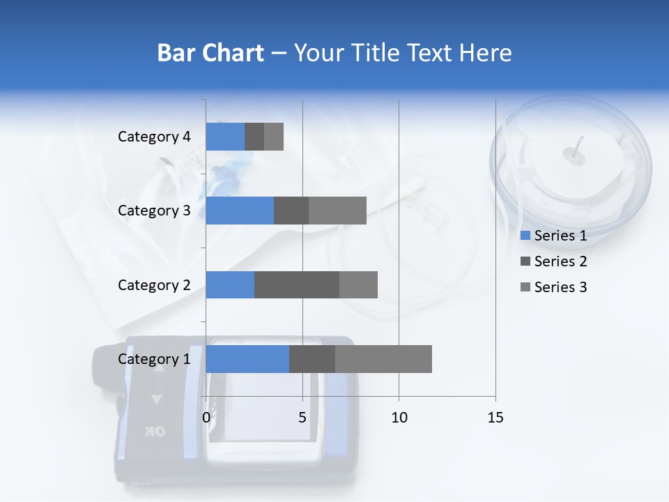 A Blue Camera Sitting On Top Of A White Table PowerPoint Template