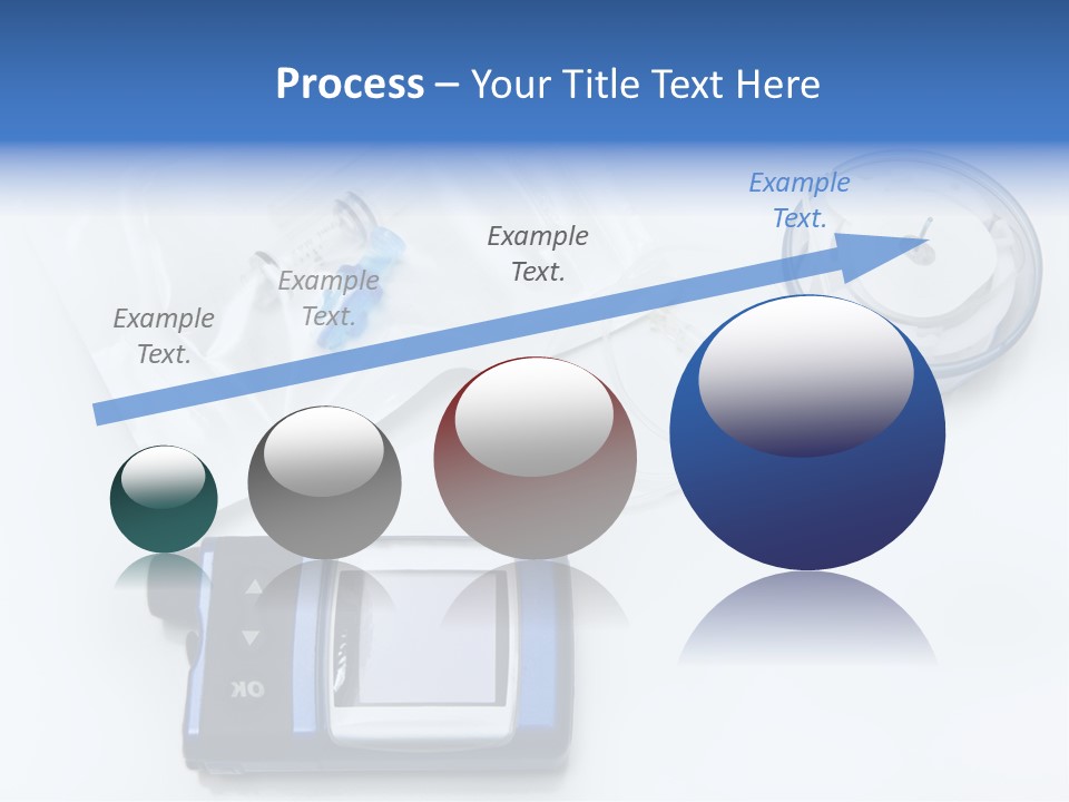 A Blue Camera Sitting On Top Of A White Table PowerPoint Template