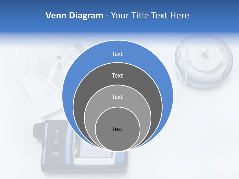 A Blue Camera Sitting On Top Of A White Table PowerPoint Template