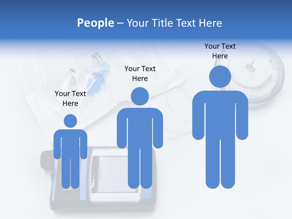 A Blue Camera Sitting On Top Of A White Table PowerPoint Template