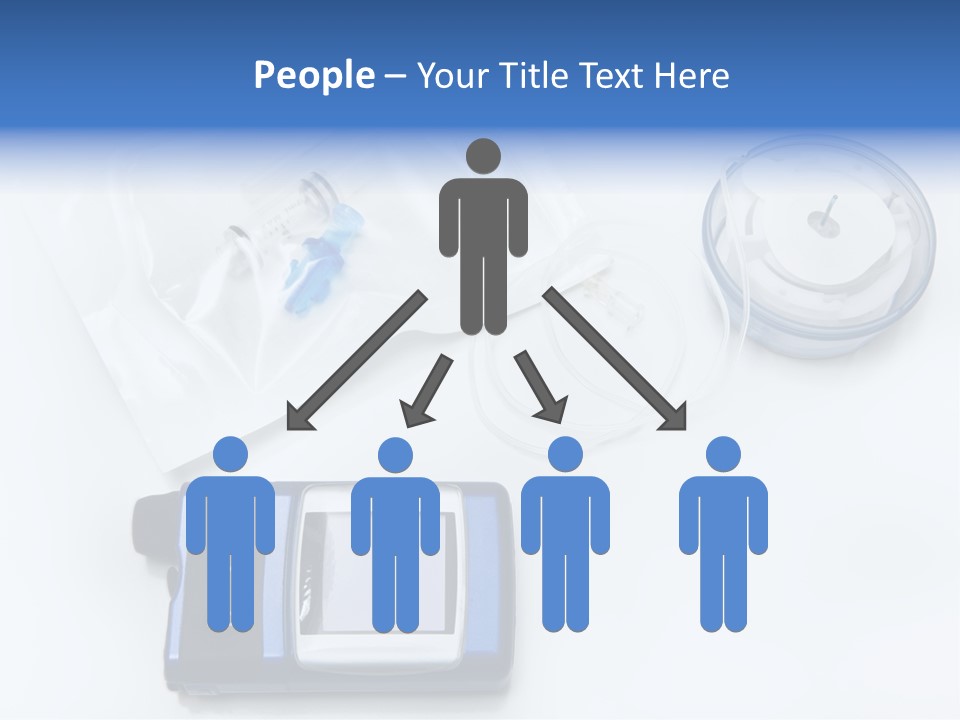 A Blue Camera Sitting On Top Of A White Table PowerPoint Template