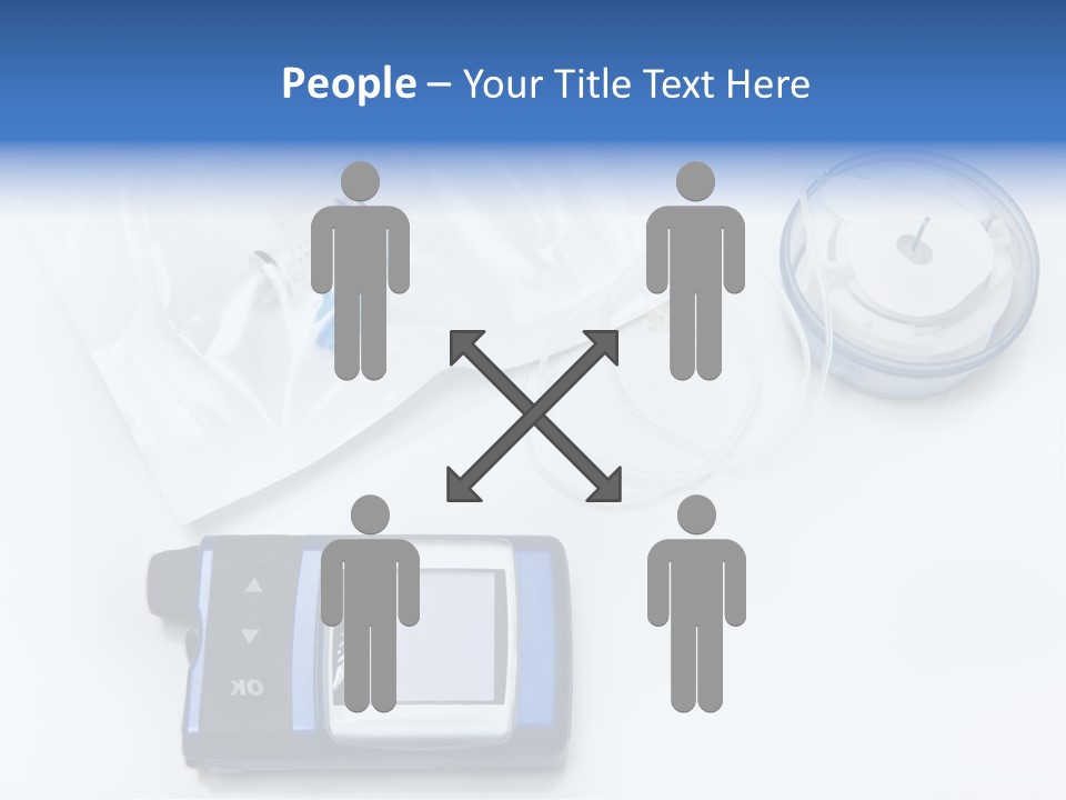 A Blue Camera Sitting On Top Of A White Table PowerPoint Template