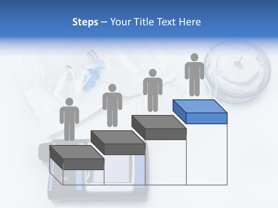 A Blue Camera Sitting On Top Of A White Table PowerPoint Template