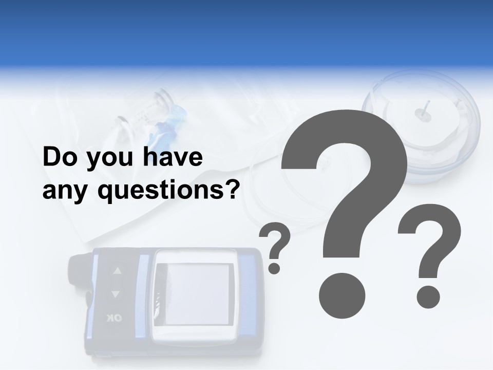 A Blue Camera Sitting On Top Of A White Table PowerPoint Template