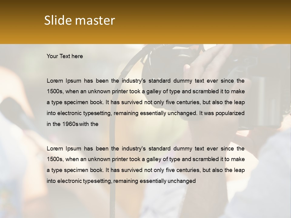 A Person Holding A Camera Up To Take A Picture PowerPoint Template