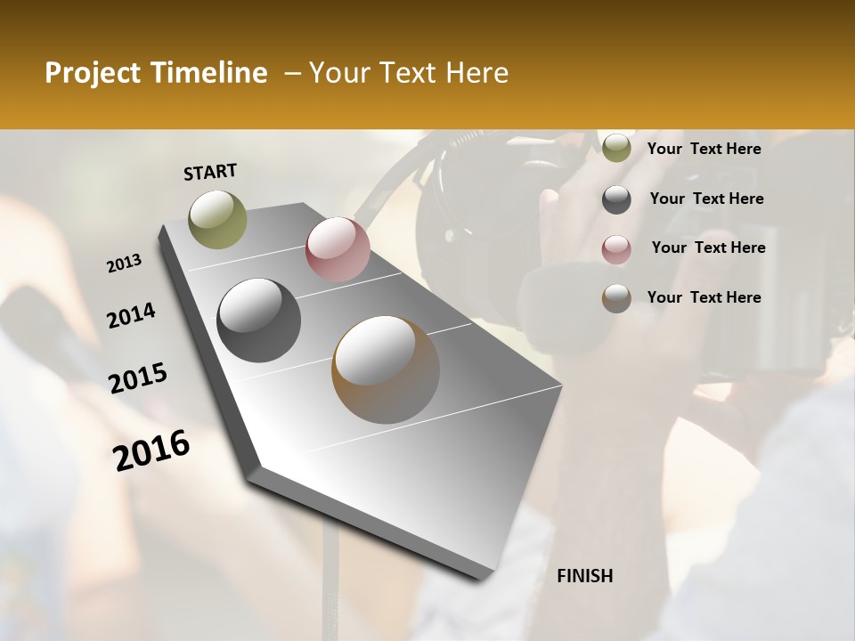 A Person Holding A Camera Up To Take A Picture PowerPoint Template