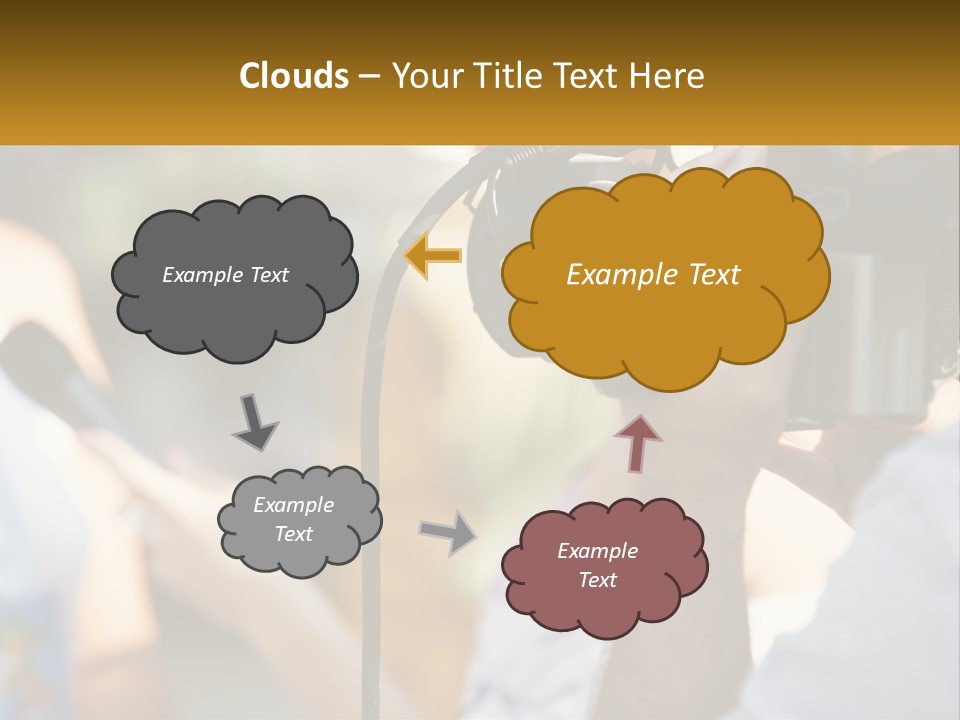A Person Holding A Camera Up To Take A Picture PowerPoint Template