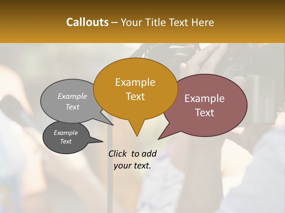 A Person Holding A Camera Up To Take A Picture PowerPoint Template