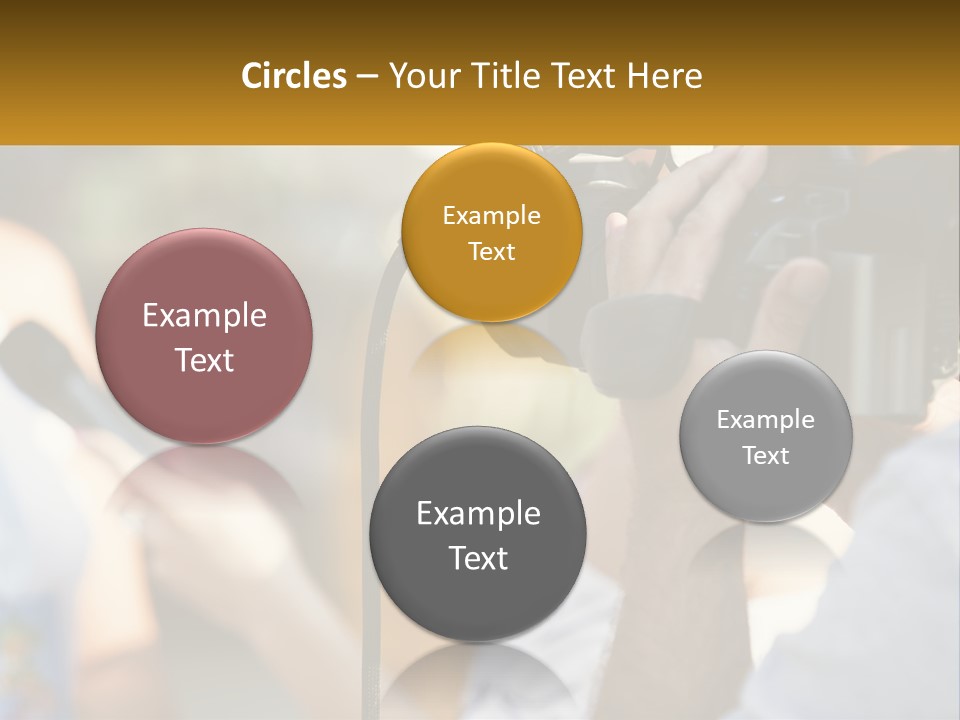 A Person Holding A Camera Up To Take A Picture PowerPoint Template