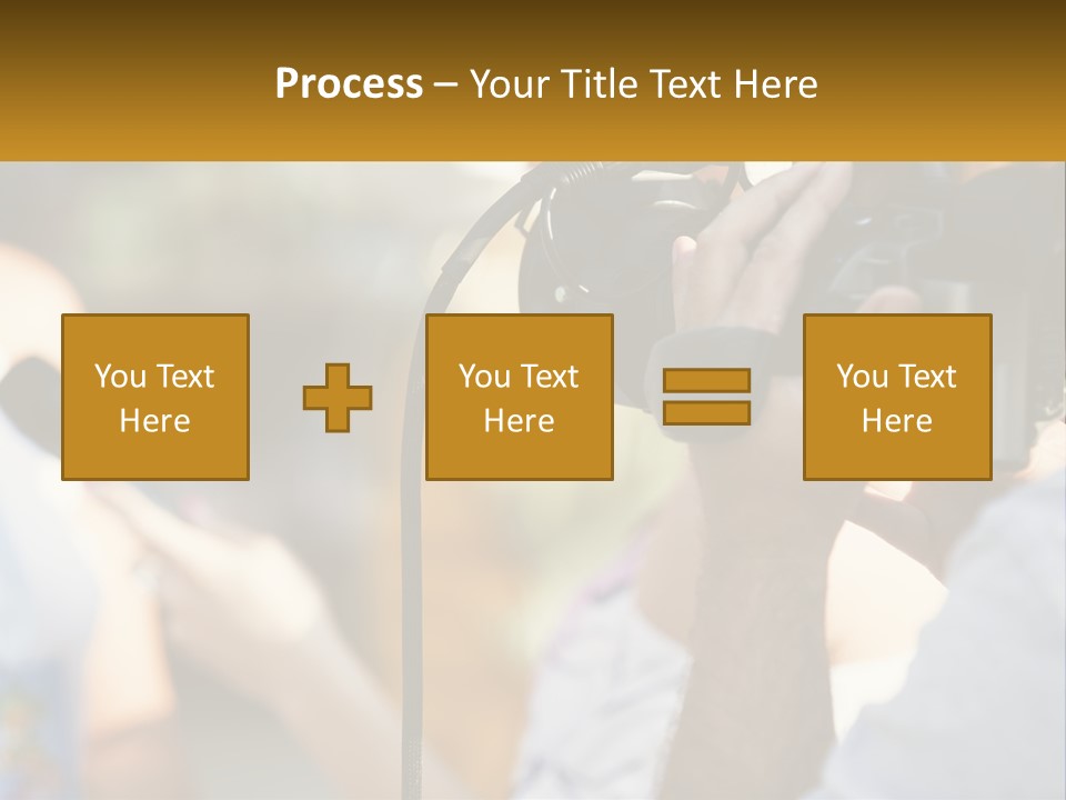 A Person Holding A Camera Up To Take A Picture PowerPoint Template