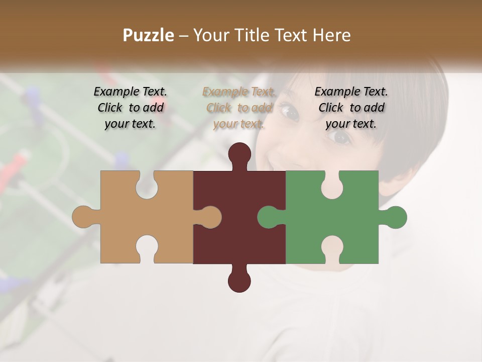 A Young Boy Standing In Front Of A Soccer Field PowerPoint Template