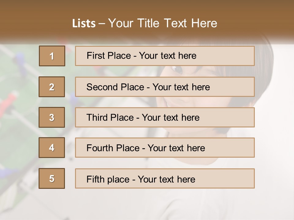A Young Boy Standing In Front Of A Soccer Field PowerPoint Template