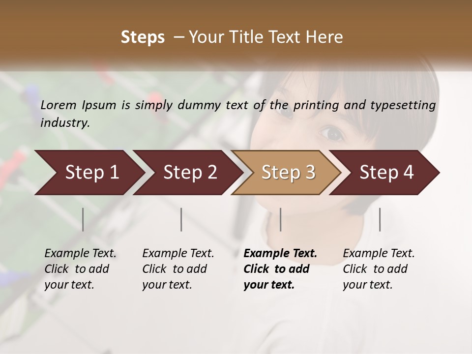 A Young Boy Standing In Front Of A Soccer Field PowerPoint Template