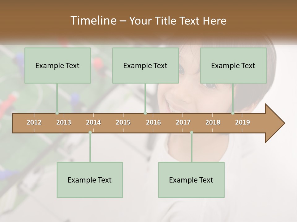 A Young Boy Standing In Front Of A Soccer Field PowerPoint Template