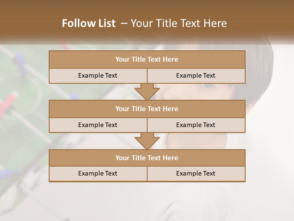 A Young Boy Standing In Front Of A Soccer Field PowerPoint Template