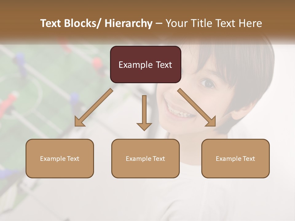A Young Boy Standing In Front Of A Soccer Field PowerPoint Template