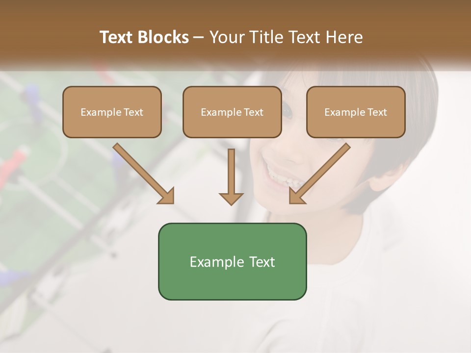 A Young Boy Standing In Front Of A Soccer Field PowerPoint Template