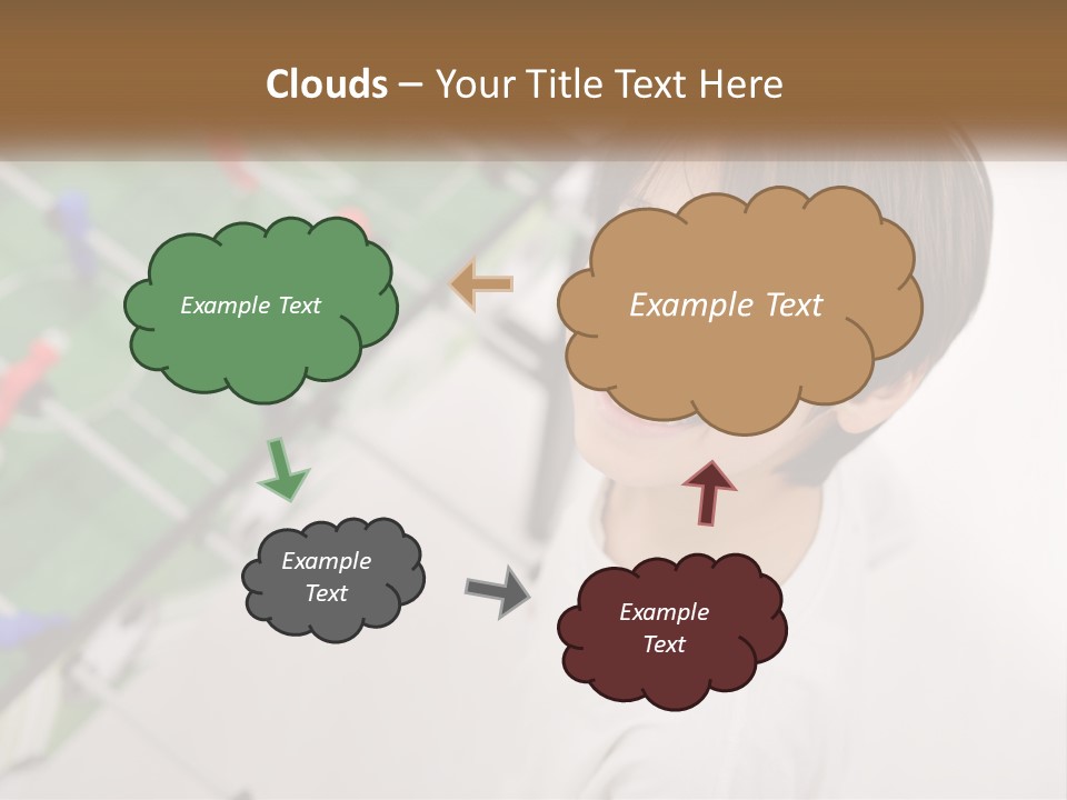 A Young Boy Standing In Front Of A Soccer Field PowerPoint Template