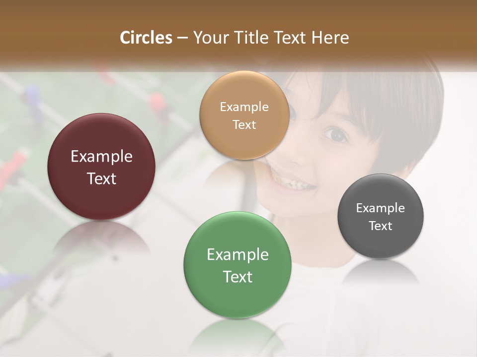 A Young Boy Standing In Front Of A Soccer Field PowerPoint Template