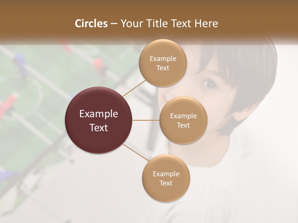 A Young Boy Standing In Front Of A Soccer Field PowerPoint Template