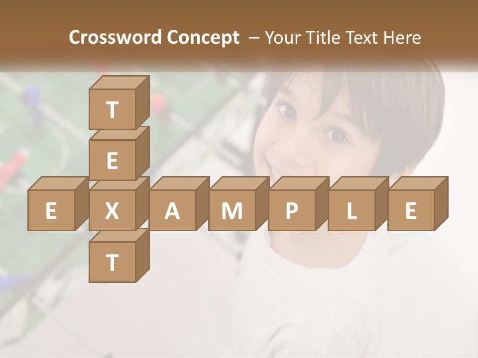 A Young Boy Standing In Front Of A Soccer Field PowerPoint Template