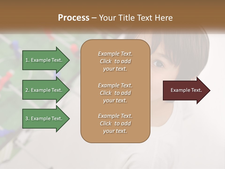 A Young Boy Standing In Front Of A Soccer Field PowerPoint Template