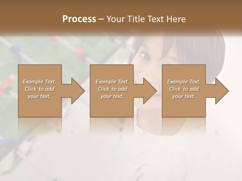 A Young Boy Standing In Front Of A Soccer Field PowerPoint Template