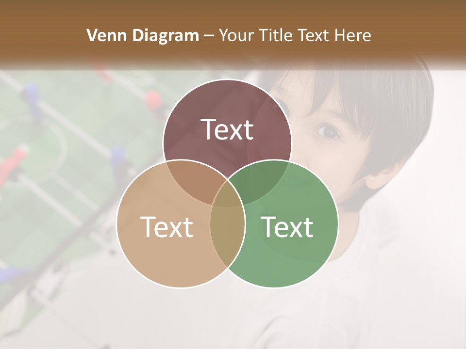 A Young Boy Standing In Front Of A Soccer Field PowerPoint Template