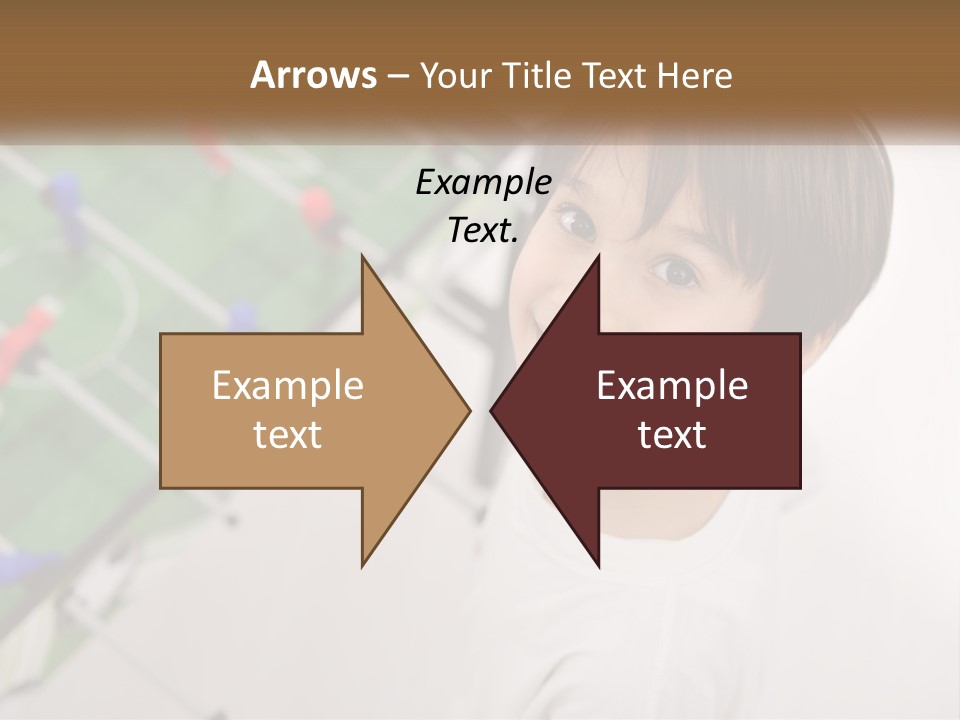 A Young Boy Standing In Front Of A Soccer Field PowerPoint Template