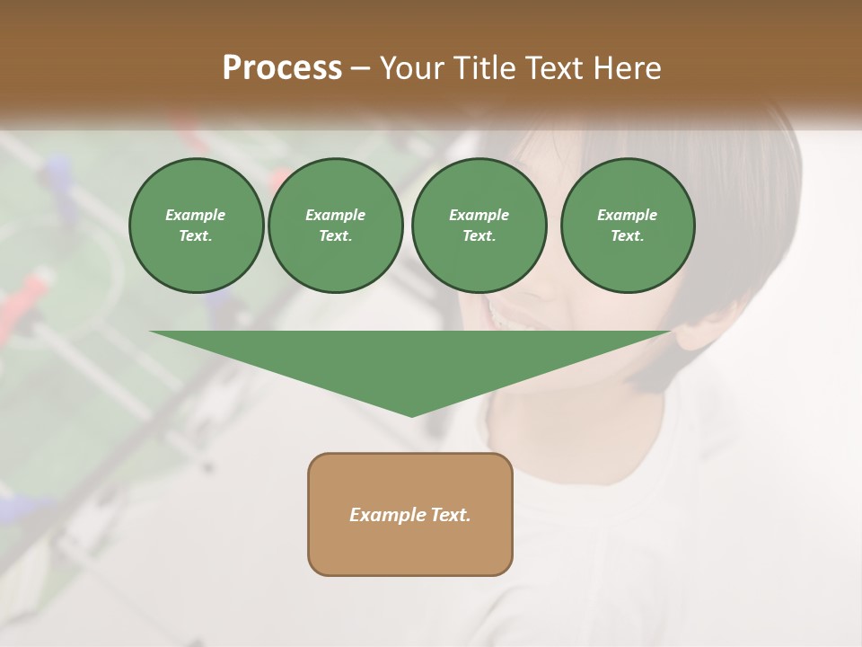 A Young Boy Standing In Front Of A Soccer Field PowerPoint Template