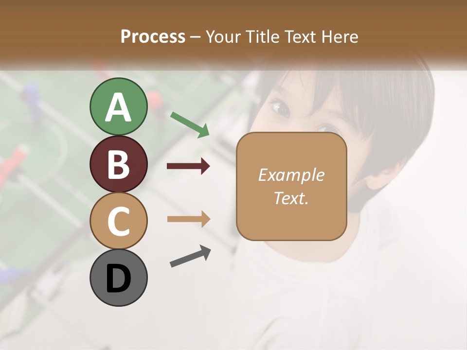 A Young Boy Standing In Front Of A Soccer Field PowerPoint Template