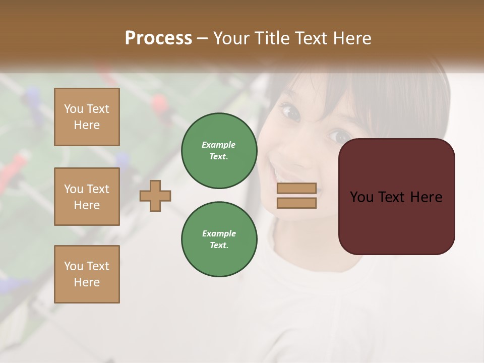 A Young Boy Standing In Front Of A Soccer Field PowerPoint Template