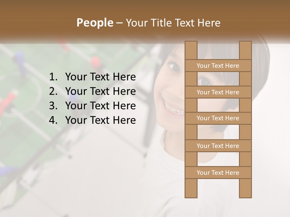 A Young Boy Standing In Front Of A Soccer Field PowerPoint Template