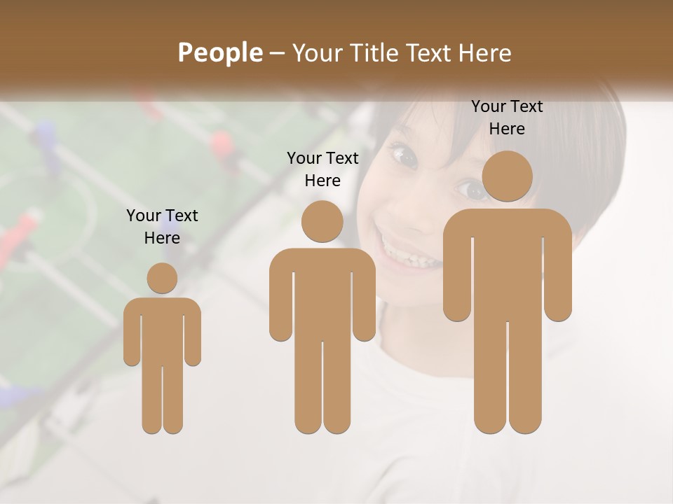 A Young Boy Standing In Front Of A Soccer Field PowerPoint Template