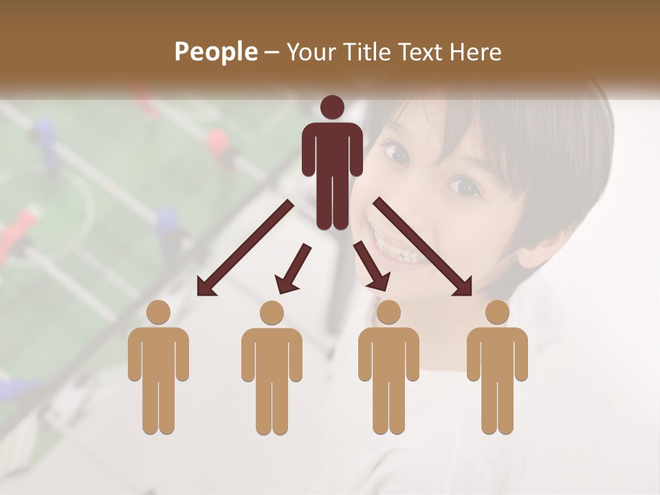 A Young Boy Standing In Front Of A Soccer Field PowerPoint Template