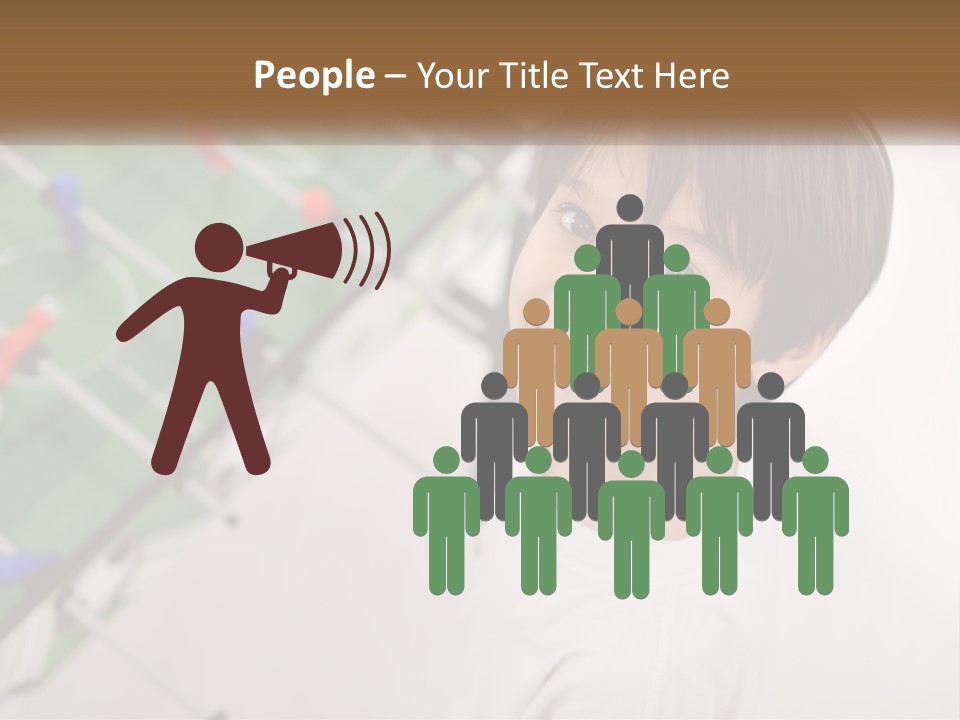 A Young Boy Standing In Front Of A Soccer Field PowerPoint Template