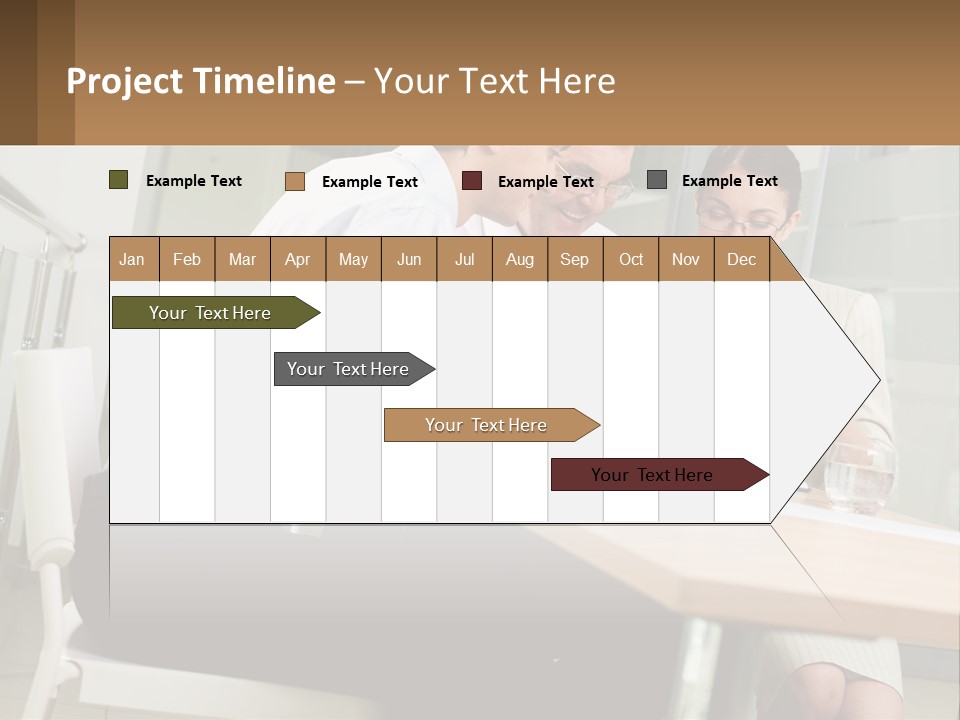 A Man And Woman Sitting At A Table With A Tablet PowerPoint Template