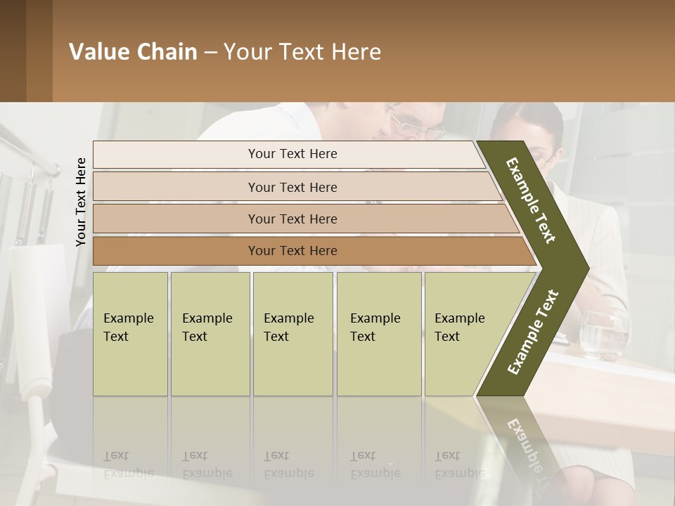 A Man And Woman Sitting At A Table With A Tablet PowerPoint Template