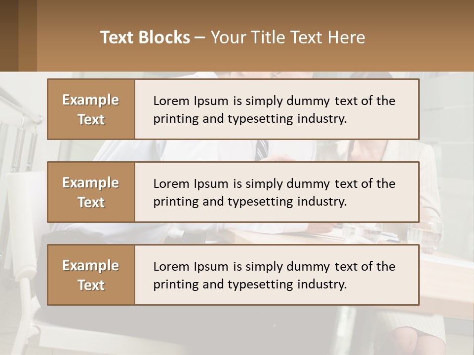 A Man And Woman Sitting At A Table With A Tablet PowerPoint Template