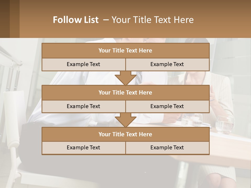 A Man And Woman Sitting At A Table With A Tablet PowerPoint Template