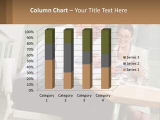 A Man And Woman Sitting At A Table With A Tablet PowerPoint Template