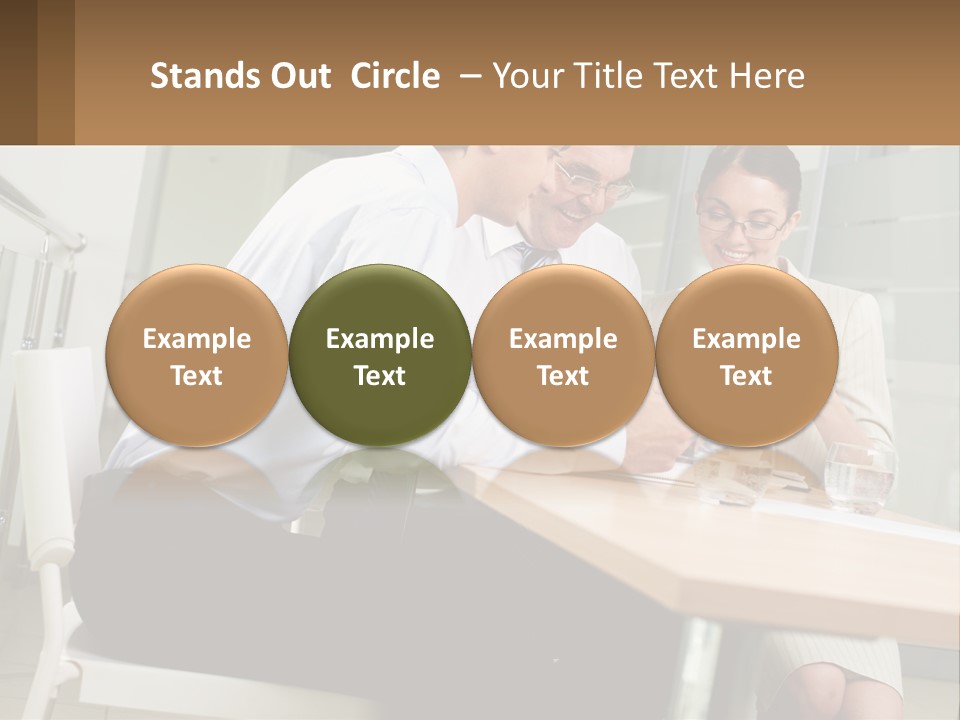 A Man And Woman Sitting At A Table With A Tablet PowerPoint Template