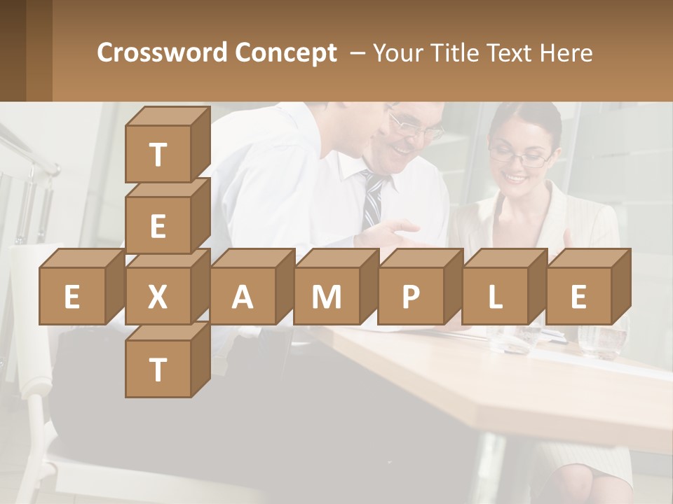 A Man And Woman Sitting At A Table With A Tablet PowerPoint Template